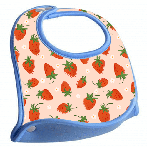 Summer Strawberry Bliss Pattern - feeding bib by Ania Wieclaw