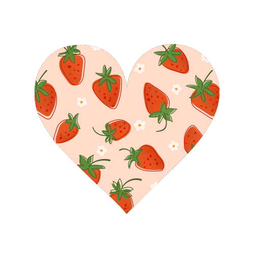 Summer Strawberry Bliss Pattern - Magnet by Ania Wieclaw