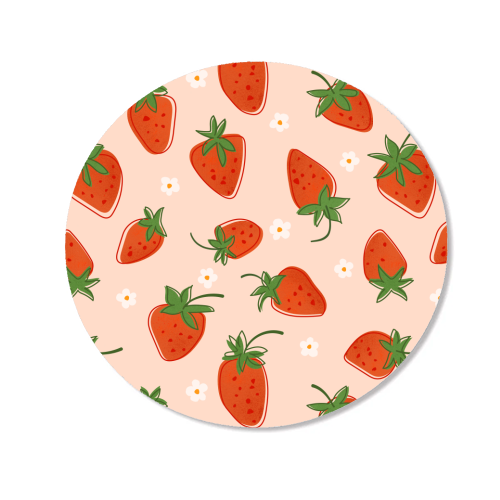 Summer Strawberry Bliss Pattern - Magnet by Ania Wieclaw