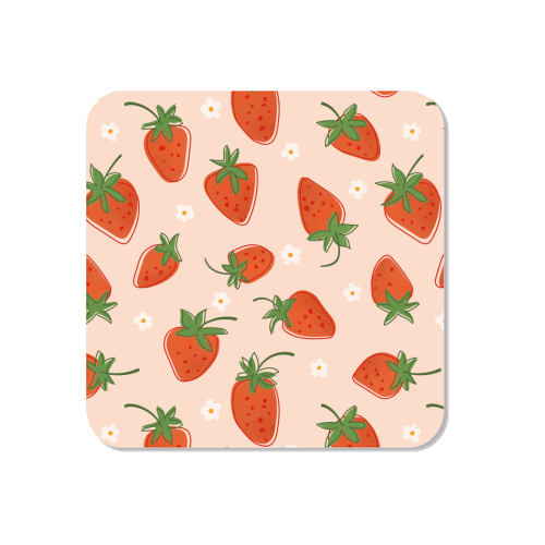 Summer Strawberry Bliss Pattern - Magnet by Ania Wieclaw