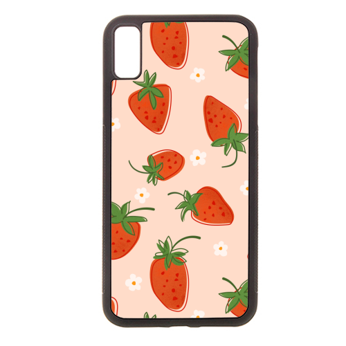 Summer Strawberry Bliss Pattern - stylish phone case by Ania Wieclaw