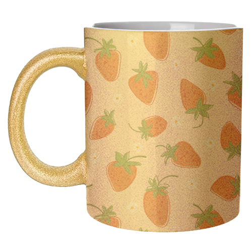 Summer Strawberry Bliss Pattern - unique mug by Ania Wieclaw