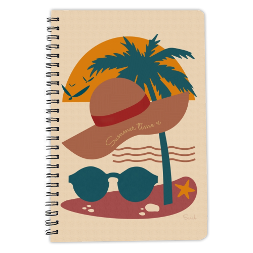 Summer time - personalised A4, A5, A6 notebook by Sarah Dyson
