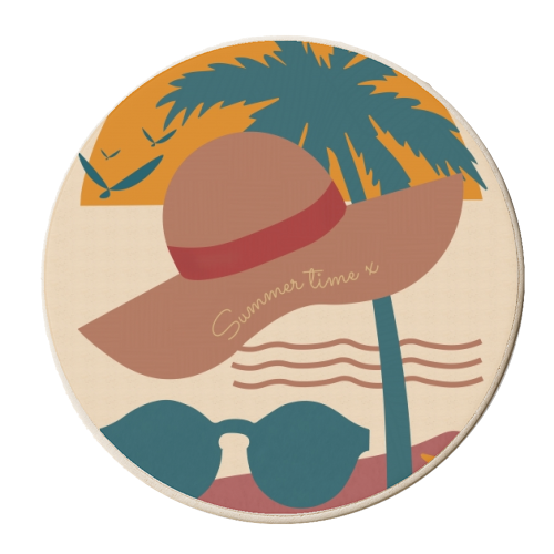 Summer time - personalised beer coaster by Sarah Dyson