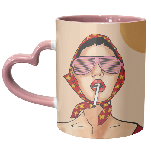 Summer Vibes Hot Girl - unique mug by EZbie