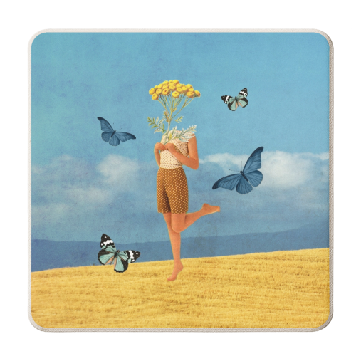 Summer vibes - personalised beer coaster by Maya Land