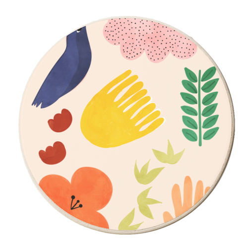 Summer Vibes || - personalised beer coaster by Uma Prabhakar Gokhale