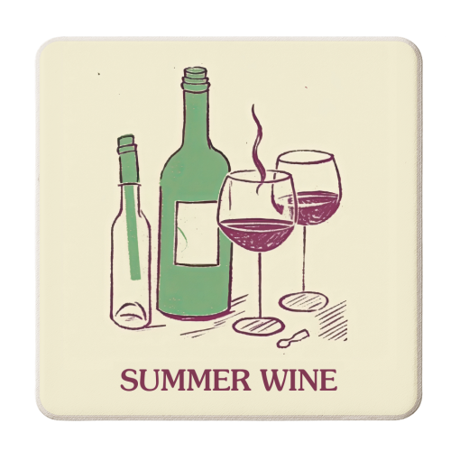 Summer Wine - personalised beer coaster by Move Studio