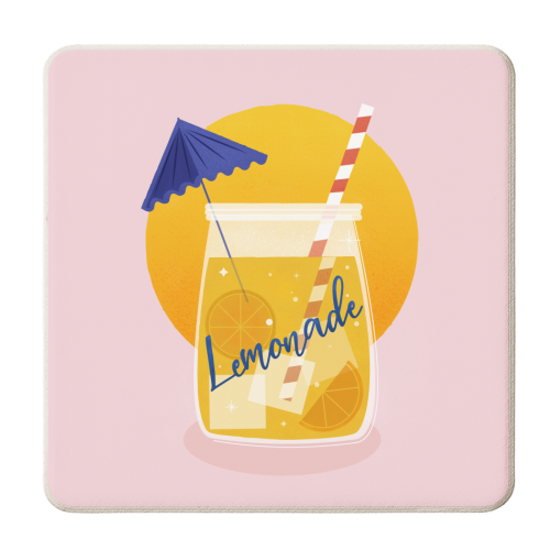 Summertime Lemonade - personalised beer coaster by Ania Wieclaw
