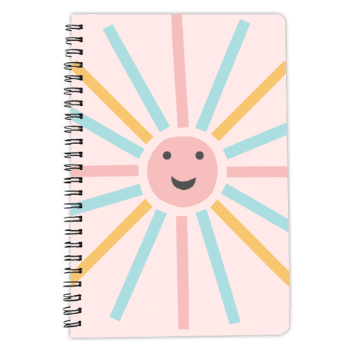 Sun #3 #retro #decor #art - personalised A4, A5, A6 notebook by Anita Bella Jantz