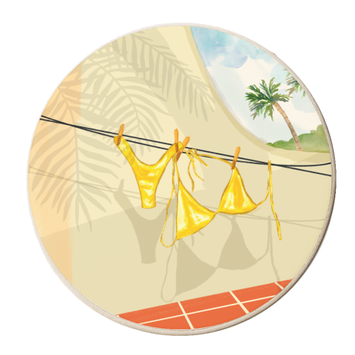 Sun Kissed - personalised beer coaster by EZbie