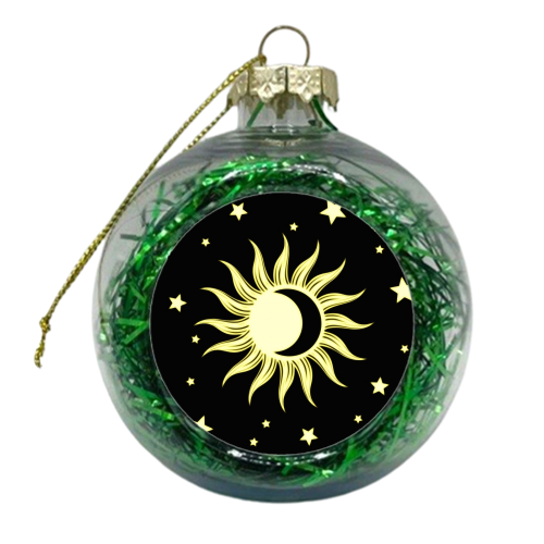 Sun Moon & Stars - xmas bauble by InspiredImages