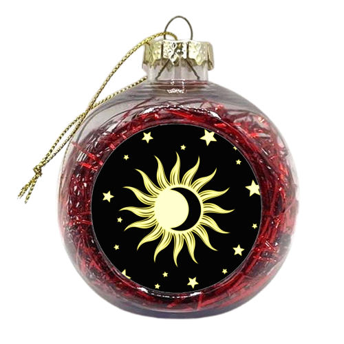 Sun Moon & Stars - xmas bauble by InspiredImages