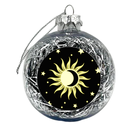 Sun Moon & Stars - xmas bauble by InspiredImages