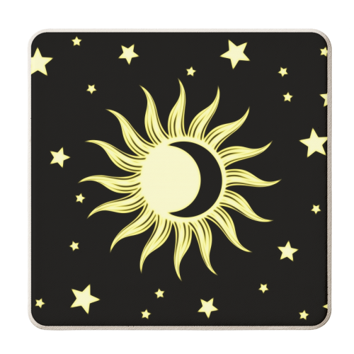 Sun Moon & Stars - personalised beer coaster by InspiredImages