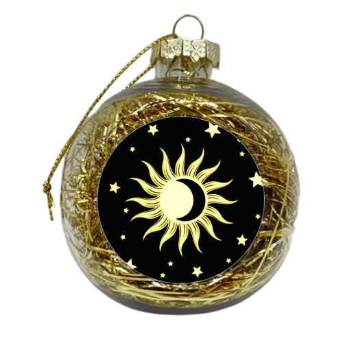 Sun Moon & Stars - xmas bauble by InspiredImages