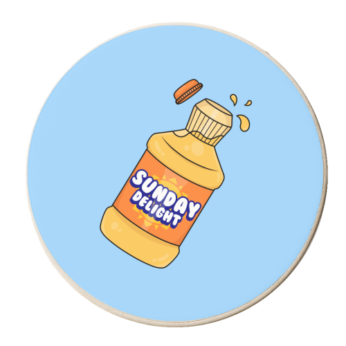 Sunday Delight - Orange Juice - personalised beer coaster by Amy Farmer