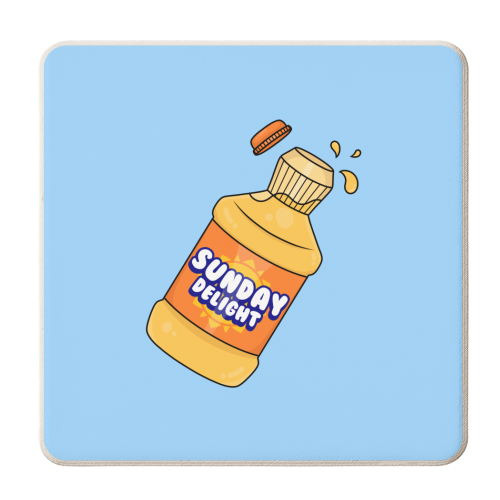 Sunday Delight - Orange Juice - personalised beer coaster by Amy Farmer