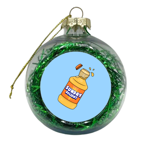 Sunday Delight - Orange Juice - xmas bauble by Amy Farmer