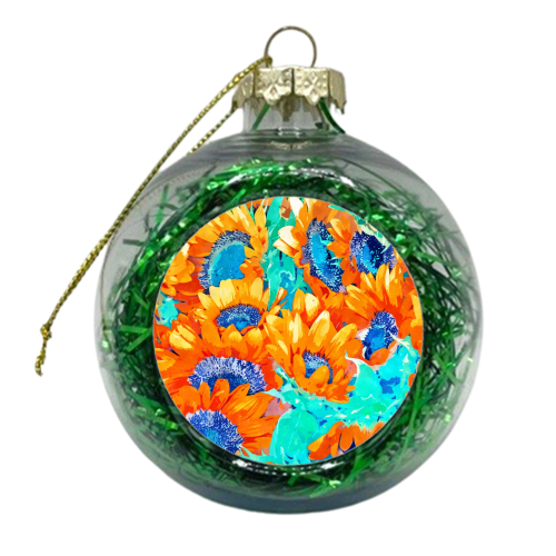 Sunflower Garden - xmas bauble by Uma Prabhakar Gokhale