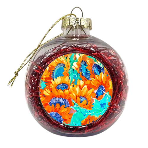 Sunflower Garden - xmas bauble by Uma Prabhakar Gokhale