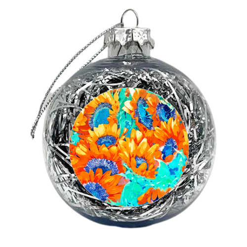 Sunflower Garden - xmas bauble by Uma Prabhakar Gokhale