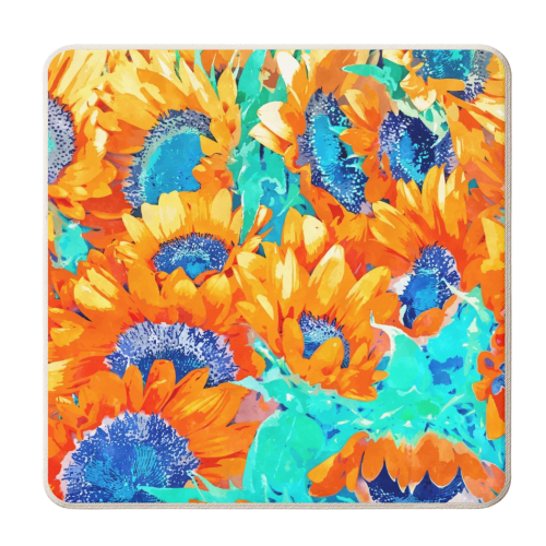 Sunflower Garden - personalised beer coaster by Uma Prabhakar Gokhale