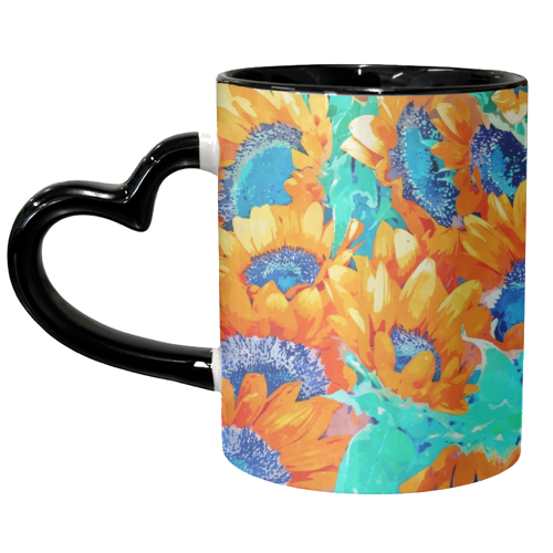 Sunflower Garden - unique mug by Uma Prabhakar Gokhale