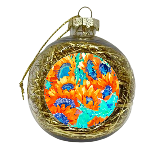 Sunflower Garden - xmas bauble by Uma Prabhakar Gokhale