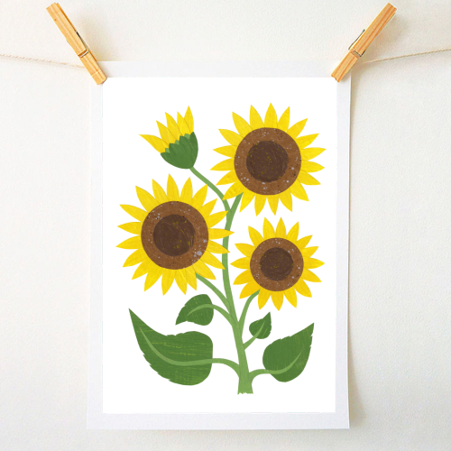 Sunflowers - A1 - A4 art print by Christina Carpenter