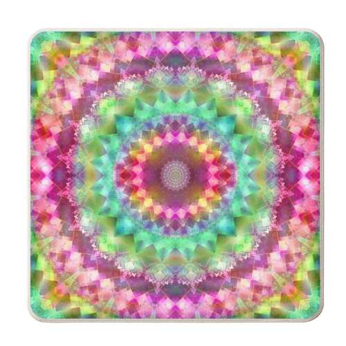 Sunny Mandala - personalised beer coaster by Kirsten Star