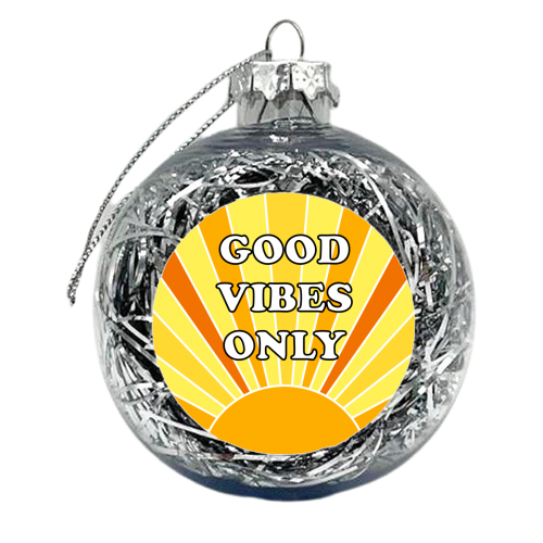 Sunrise & Good Vibes - xmas bauble by Adam Regester