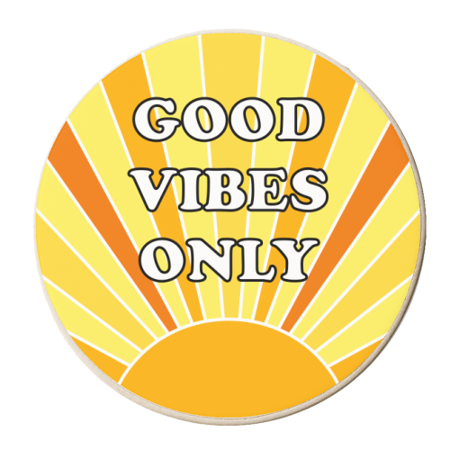 Sunrise & Good Vibes - personalised beer coaster by Adam Regester