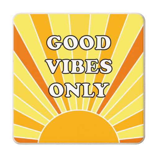 Sunrise & Good Vibes - personalised beer coaster by Adam Regester