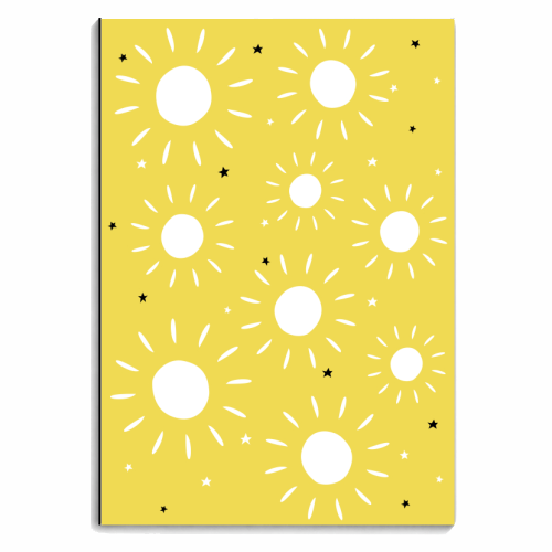 Suns and stars - personalised A4, A5, A6 notebook by Ohkimiko