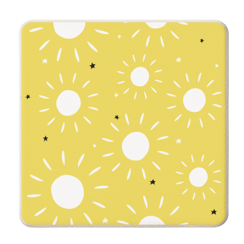 Suns and stars - personalised beer coaster by Ohkimiko
