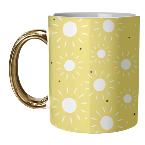 Suns and stars - unique mug by Ohkimiko