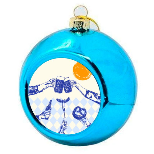 Sunset Beer Festival - colourful christmas bauble by EZbie