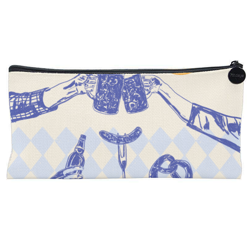 Sunset Beer Festival - flat pencil case by EZbie