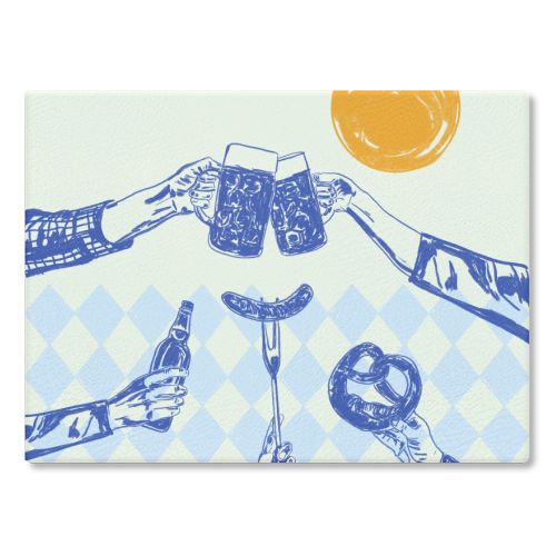 Sunset Beer Festival - glass chopping board by EZbie