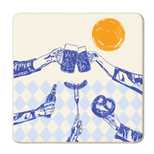 Sunset Beer Festival - personalised beer coaster by EZbie