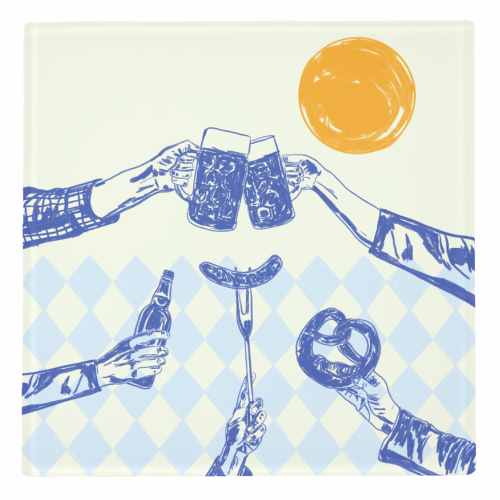 Sunset Beer Festival - personalised beer coaster by EZbie