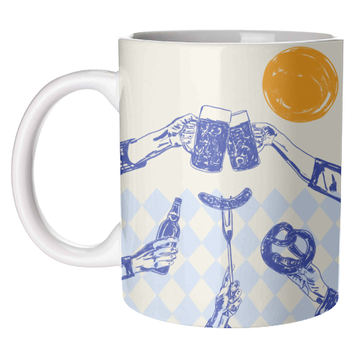 Sunset Beer Festival - unique mug by EZbie