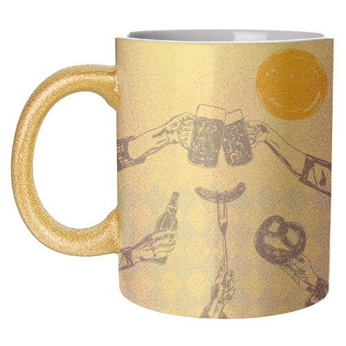 Sunset Beer Festival - unique mug by EZbie