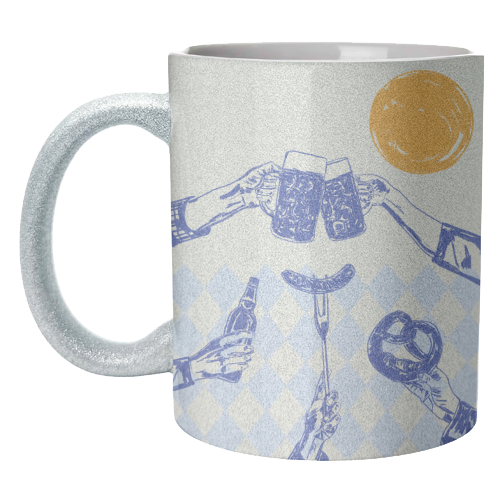 Sunset Beer Festival - unique mug by EZbie