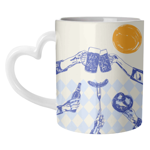 Sunset Beer Festival - unique mug by EZbie