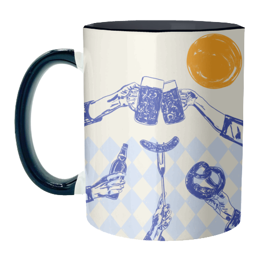 Sunset Beer Festival - unique mug by EZbie