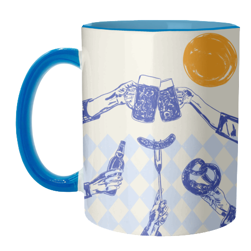 Sunset Beer Festival - unique mug by EZbie