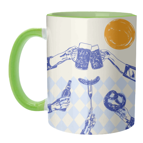 Sunset Beer Festival - unique mug by EZbie