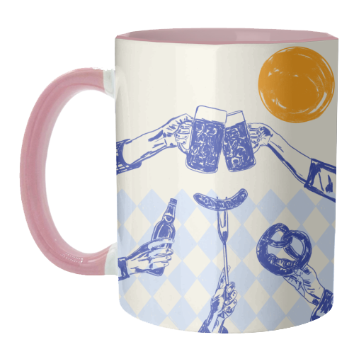 Sunset Beer Festival - unique mug by EZbie